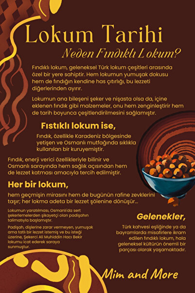 Mim and More Hazelnut Turkish Delight - Turkish Delight with Hazelnuts, 200 g