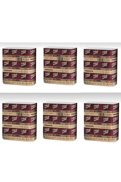 Selpak Professional مناشف احترافية قابلة للطي على شكل حرف Z 6 عبوات بها 200 قطعة مقاس 21.5 × 24 سم