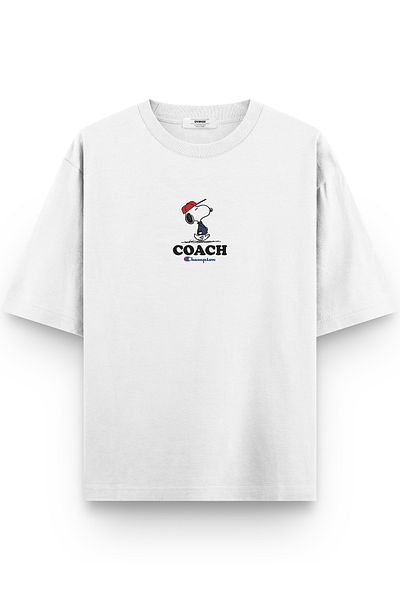 Overoz Μπλουζάκι Coach Snoopy Printed Semi Oversize 1149