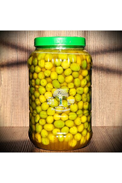 Ysa 88 Tarım ürünleri Glamor Halhalı Kırma Yeşil Zeytin 3 Kg'lık Kavanoz %100...
