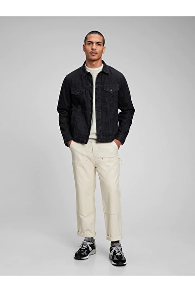 GAP Erkek Siyah Classic Icon Washwell™ Denim Ceket