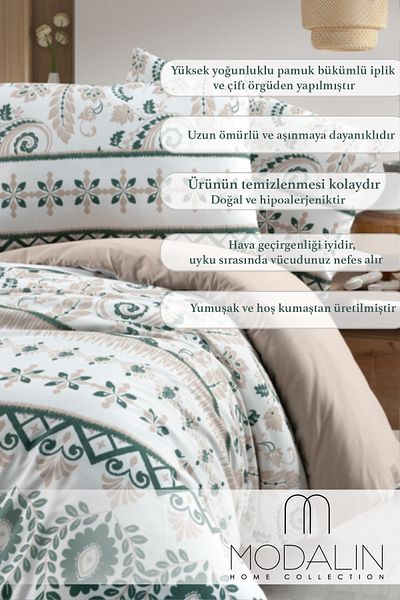 Acacia Authentic double bedding set multicolored - 200x220