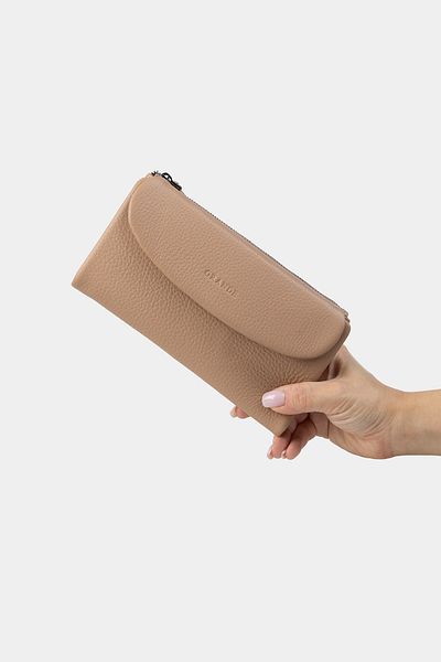 Grande 2602 Genuine Leather Large Size Women's Wallet Flother Biscuit
