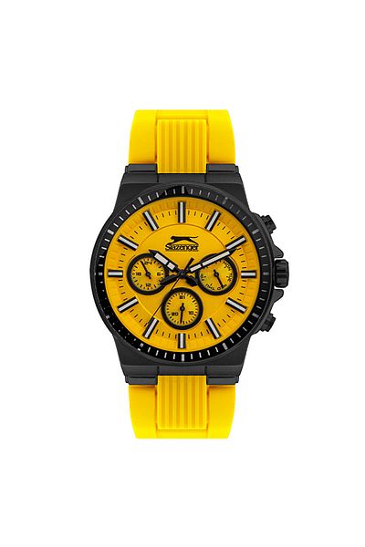 Slazenger Yellow/Black Dial Yellow Silicone Cord Sporty Daily Function Sl.09.1833.2.07 Wristwatch