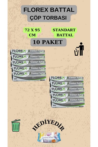 Florex   Standard King Size (72X95Cm) Garbage Bag X 10 Rolls 100 Pieces