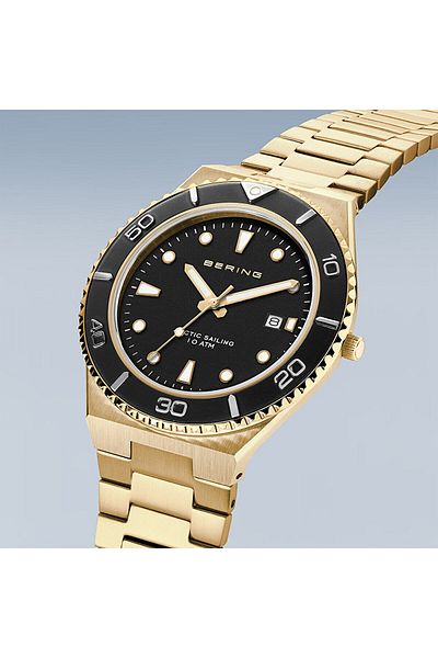 Bering 18940-732 Golden Yellow Steel Men's Wristwatch
