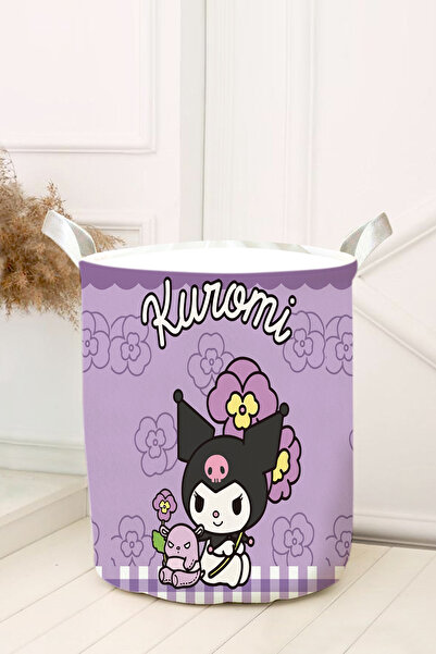 dekomingo COȘ DE JUCĂRII CAMERĂ PENTRU BEBEȘI ȘI COPII ÎN CAROȚI FLORI MOV KU...