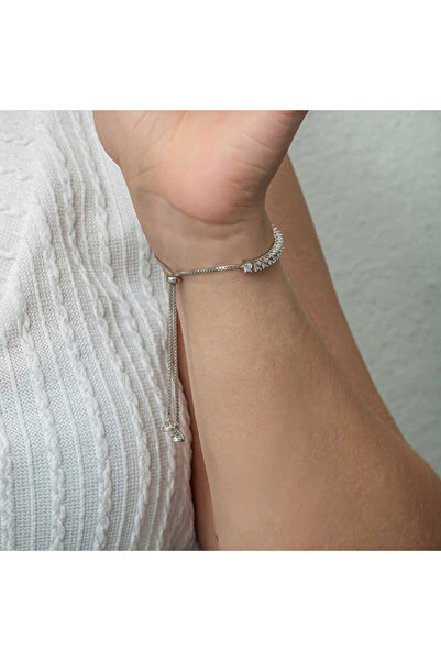 Skygo Gümüş Su Yolu Asansörlü Kadın Bileklik