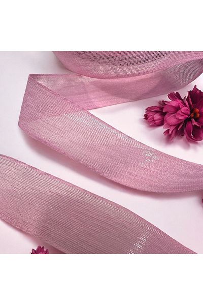 Nikah Şekeri Market 20 Meters Linen Ribbon Nopeli Decoration - 2.5 Cm, Gift Promise Engagement Wedding Favors
