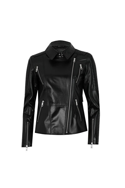 Desa Akadia Siyah Kadın Deri Ceket