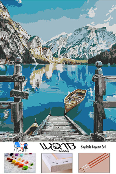 wombhobby Cennet Koyu Sayılarla Boyama Seti 40x 50 Cm (TUVALE GERİLİ)