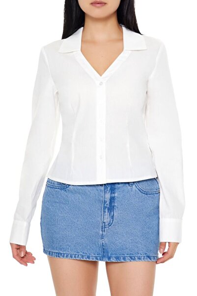 Forever 21 Pamuklu Uzun Kollu Gömlek