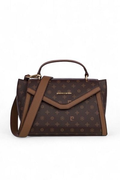 Pierre Cardin Monogram Brown Women's Handbag 05Pc24K812-Mn