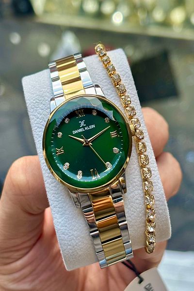 Daniel Klein New Season Steel Cord Women's Wristwatch 3ATM Resistant 2 Years Warranty + Bracelet Gift
