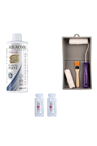 Aquacool Trend Dönüşüm Boyası Seti 500 ml Ral 9005 Jet Siyah