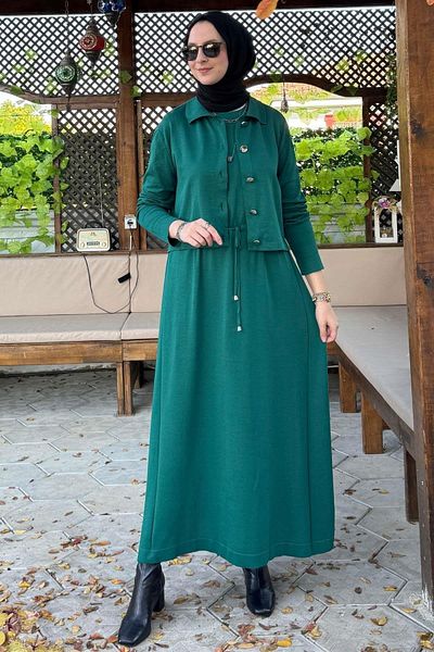 Rabia Şamlı Πλεκτό φόρεμα Emerald Hazal