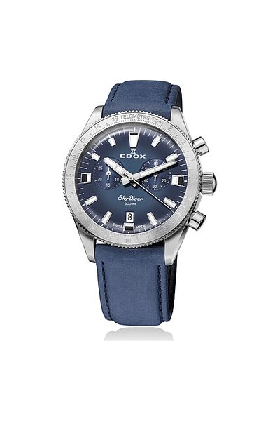 Edox 10116-3-Buıdn ساعة يد رجالية باللون الرمادي