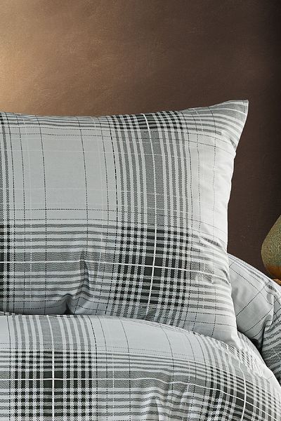 Nazik Home Set cuvertură de pilota din 4 piese, 100% bumbac, în carouri Sonic