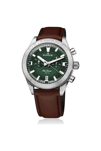 Edox 10116-3-Vıdn ساعة يد رجالية باللون الرمادي