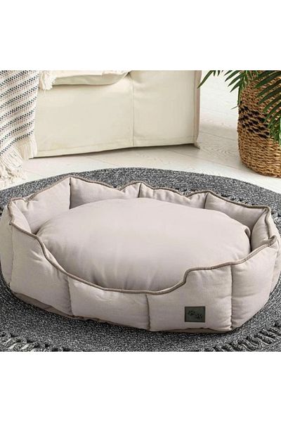 English Home Katzenbett, Katzenbetten für Hauskatzen, Abnehmbarer Bezug, Maschinenwaschbares Hundebett, Gefüllter Cu