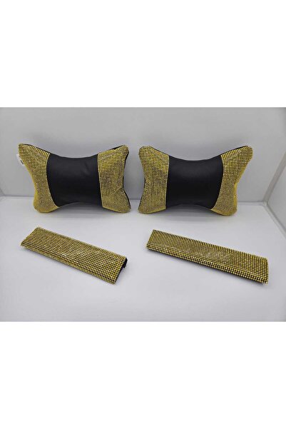 sıcak köşe Pernă pentru gât și centură de siguranță din aur cu diamante și pi...