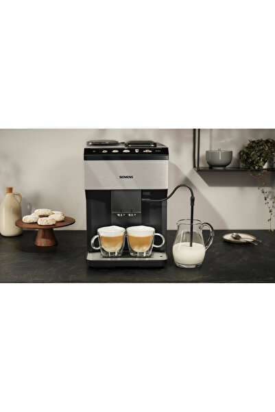 Siemens Ssiemens Tam Otomatik Kahve Makinesi EQ500 classic Fincan Isıtıcılı Paslanmaz çelik, Siyah