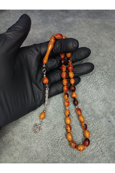 Mos Tespih Mărgele de rugăciune de chihlimbar cu pulbere de moireu de ultimă ...