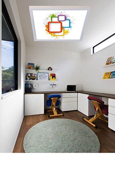 Gökyüzü Panel Led Avize Led Panel Aydınlatma Tasarım Led Avize 60w-6500k Işıklandırma Modern Avize