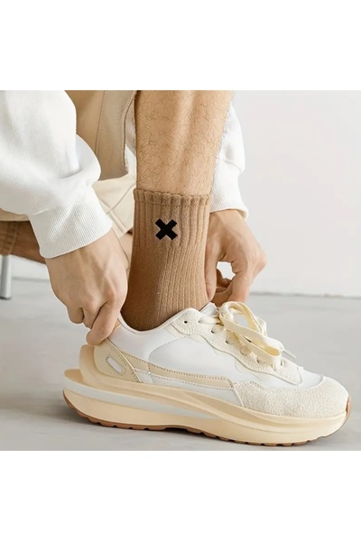 Çorap Bakkalı 5 pár keresztnyomott főiskolai fiú teniszzokni