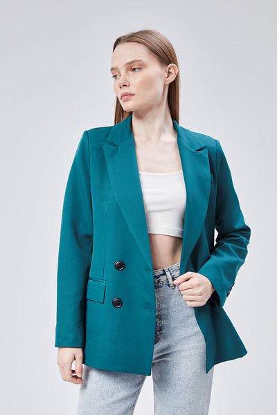 Bolivente Jachetă țesută căptușită verde smarald