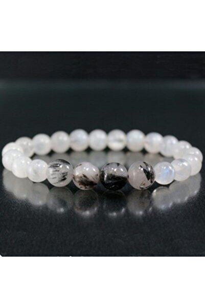 LADIN DOGALTAŞ Moonstone Rutile Quartz Natural Stone Special Design Bracelet
