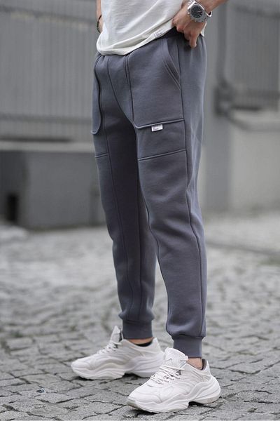 Madmext Geräucherte Cargo Pocket Basic Jogginghose 6527