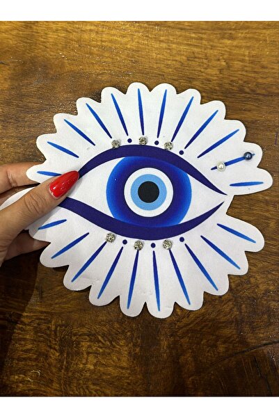 Gönülden Tasarım 19X17 CM ZIRKON KAMEN KUGLICA VEZ PLAVO OKO UZORENJE ŠIVANJE...