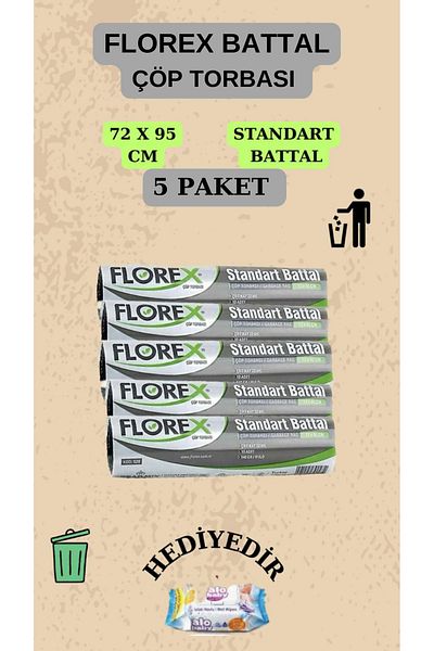 Florex Standard King Size (72X95Cm) Garbage Bag X 5 Rolls 50 Pieces