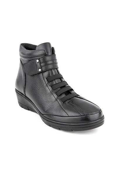 Muya Theon 6 Point Anatomical Genuine Leather Women's Boots Black