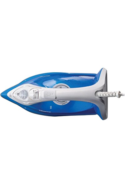 Kenwood 2200W Steam Iron STP60 White/Blue – Ceramic Soleplate, Anti-Drip, Anti-Calc, Self Clean