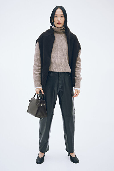 H&M Rib-knit polo-yaka Kadın Kazak