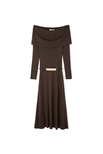 İpekyol Slim Belted Knitwear Dress