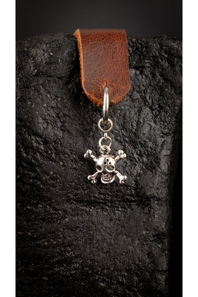 Piercing Market Steel & Silver Erkek Çelik Halka Sallantılı Korsan Küpe Paslanma Kararma Yapmaz