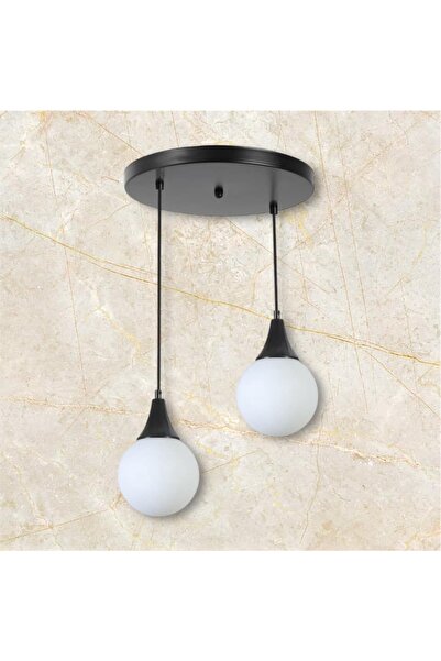 OSC HOME AYDINLATMA TASARIM siyah avize 2 li