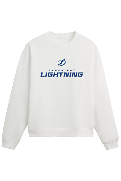 BA Sportswear سويت شيرت أبيض عادي لهوكي الجليد من Tampa Bay Lightning Nhl