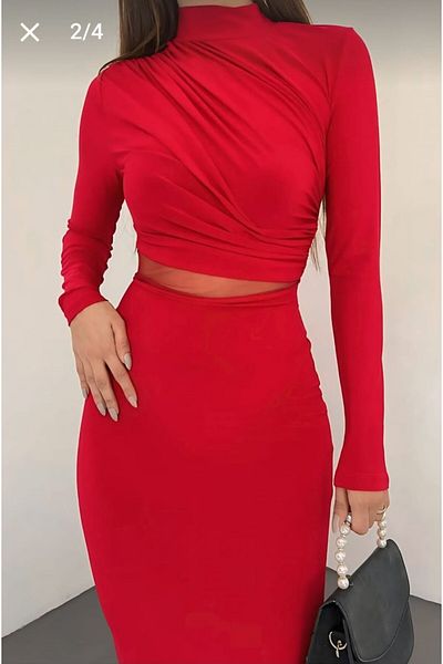 Butik Merrline Sandy Fabric Stylish Special Occasion Dress