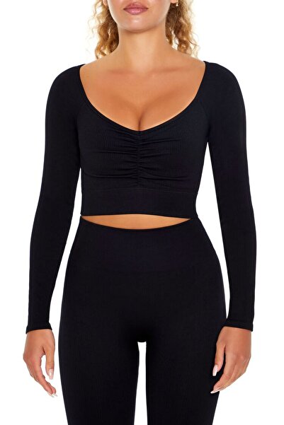 Forever 21 Active Uzun Kollu Crop Top
