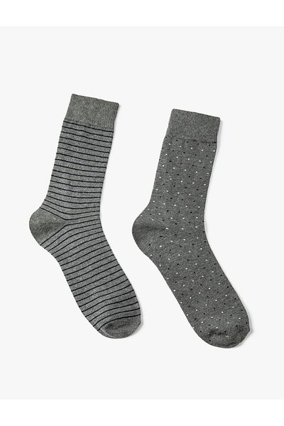 Koton Set 2 șosete cu dungi
