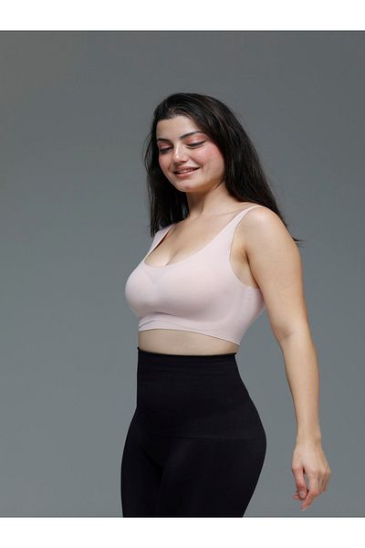 MİSTİRİK Parabita Model - Ροζ σουτιέν χωρίς ραφές και χωρίς ίχνη κοπής με λέιζερ και μαλακό ύφασμα