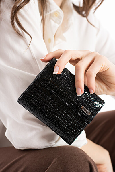 VOSTRO El Yapımı İtalyan Stili %100 Gerçek Hakiki Deri Kadın Çok Cepli ve Çok Bölmeli Cüzdan - 018VOSTRO