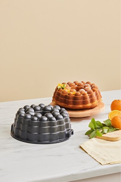 Karaca Celeste Gradient Cast Cake Mold Anthracite