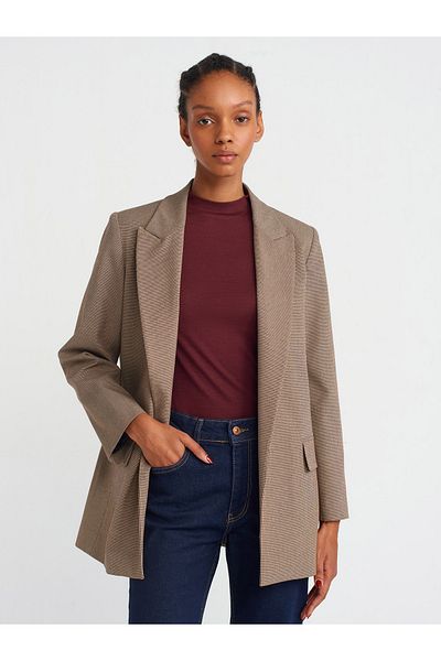 Dilvin 60758 Light Blazer-Coffee