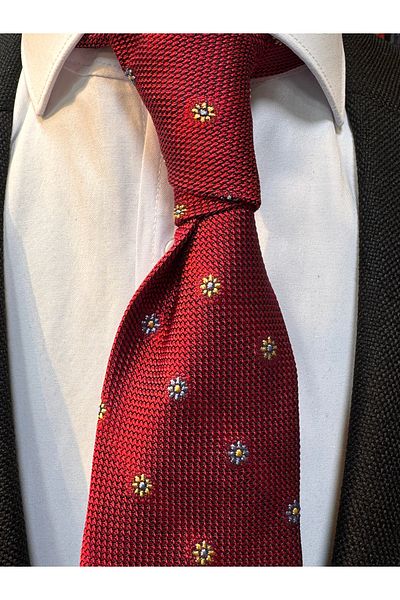 CROATE 100% Silk Red Special Pattern