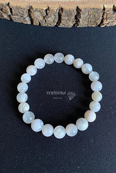 DOĞAL TAŞ CENNETİ Moon Stone Natural Stone Bracelet Evil Eye Healing
